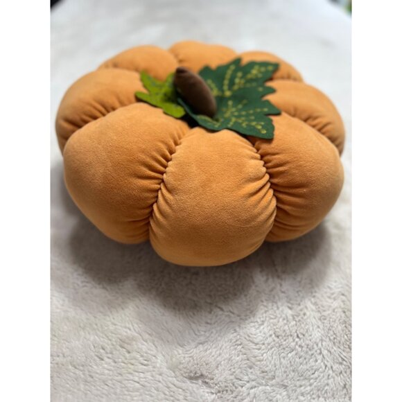 Pier 1 Imports Decorative Velvet Pumpkin Pillow 11" - Picture 8 of 8